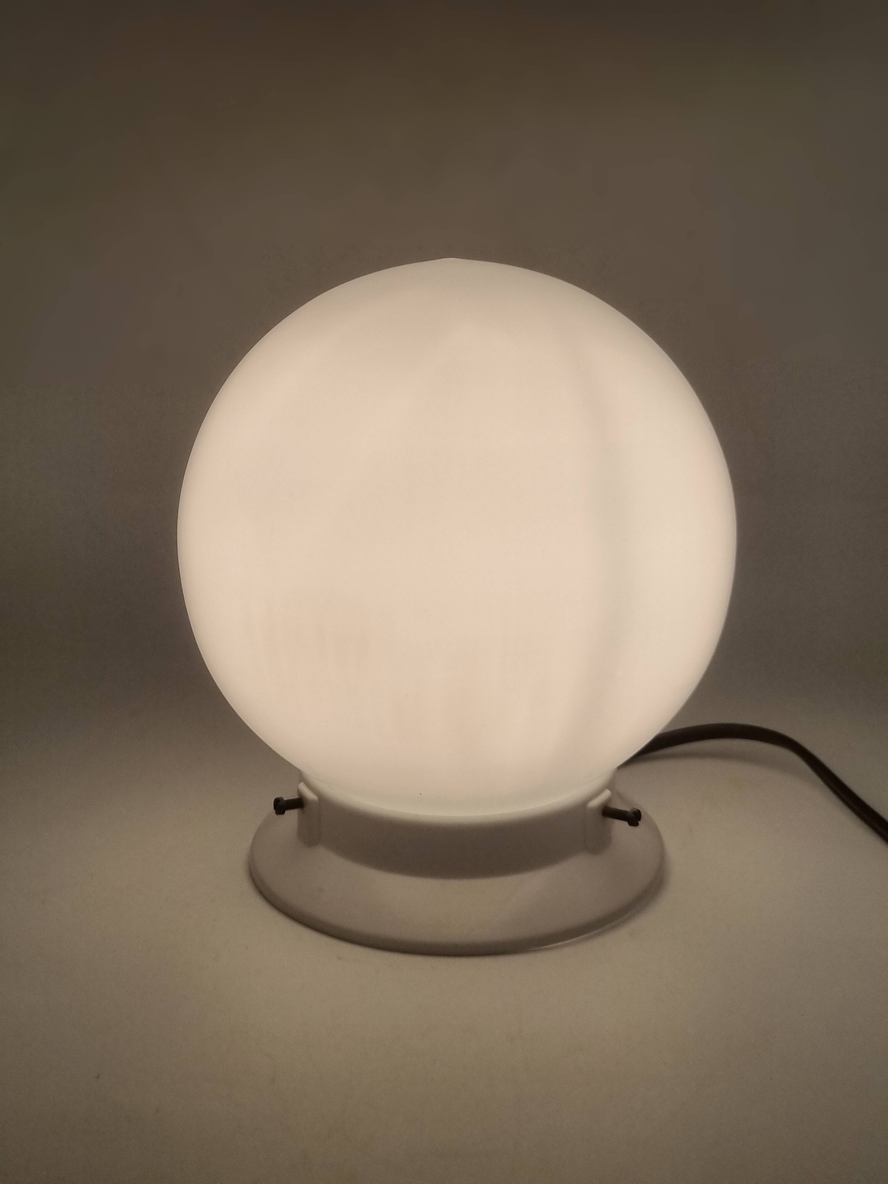 Opaline globe ceiling light
