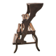 Chair, library step stool