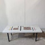 Table basse vintage mosaïque