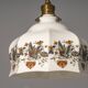 Hanging glass lampshade, vintage (hand-painted)