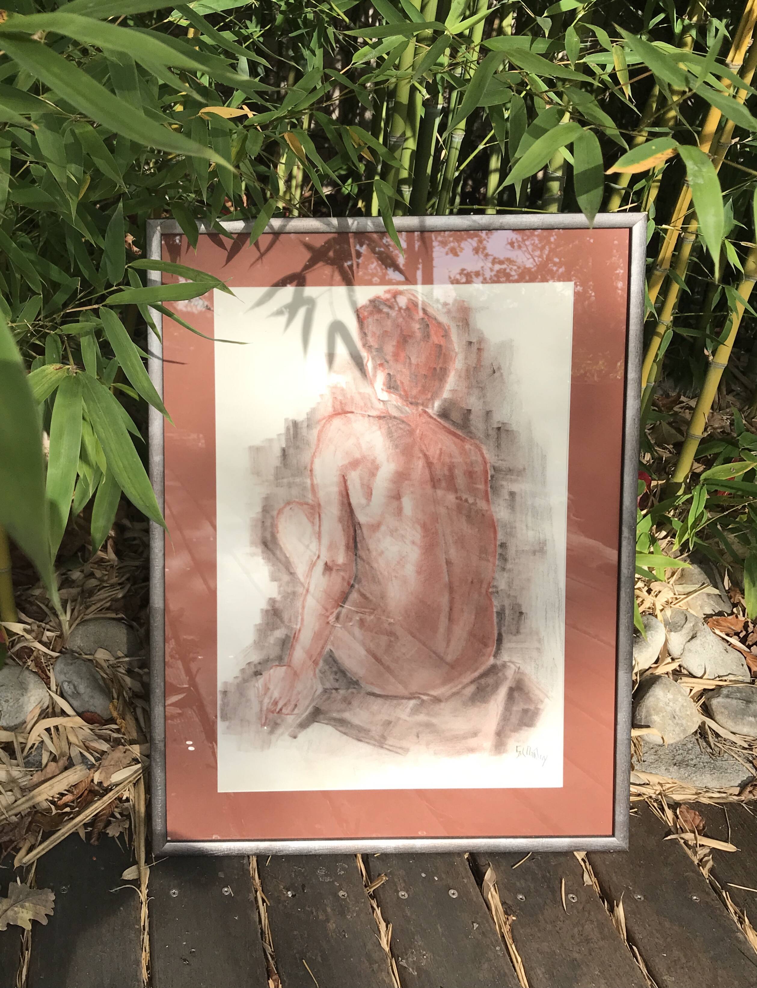 Charcoal drawing "Androgynous Nude"