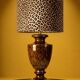 Vintage Italian lamp in pyrite ceramic, 1970s-1980s Hollywood Regency.