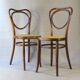 Fake pair of caned bistro chairs, Kohn and Mundus, circa 1910 - no Thonet.