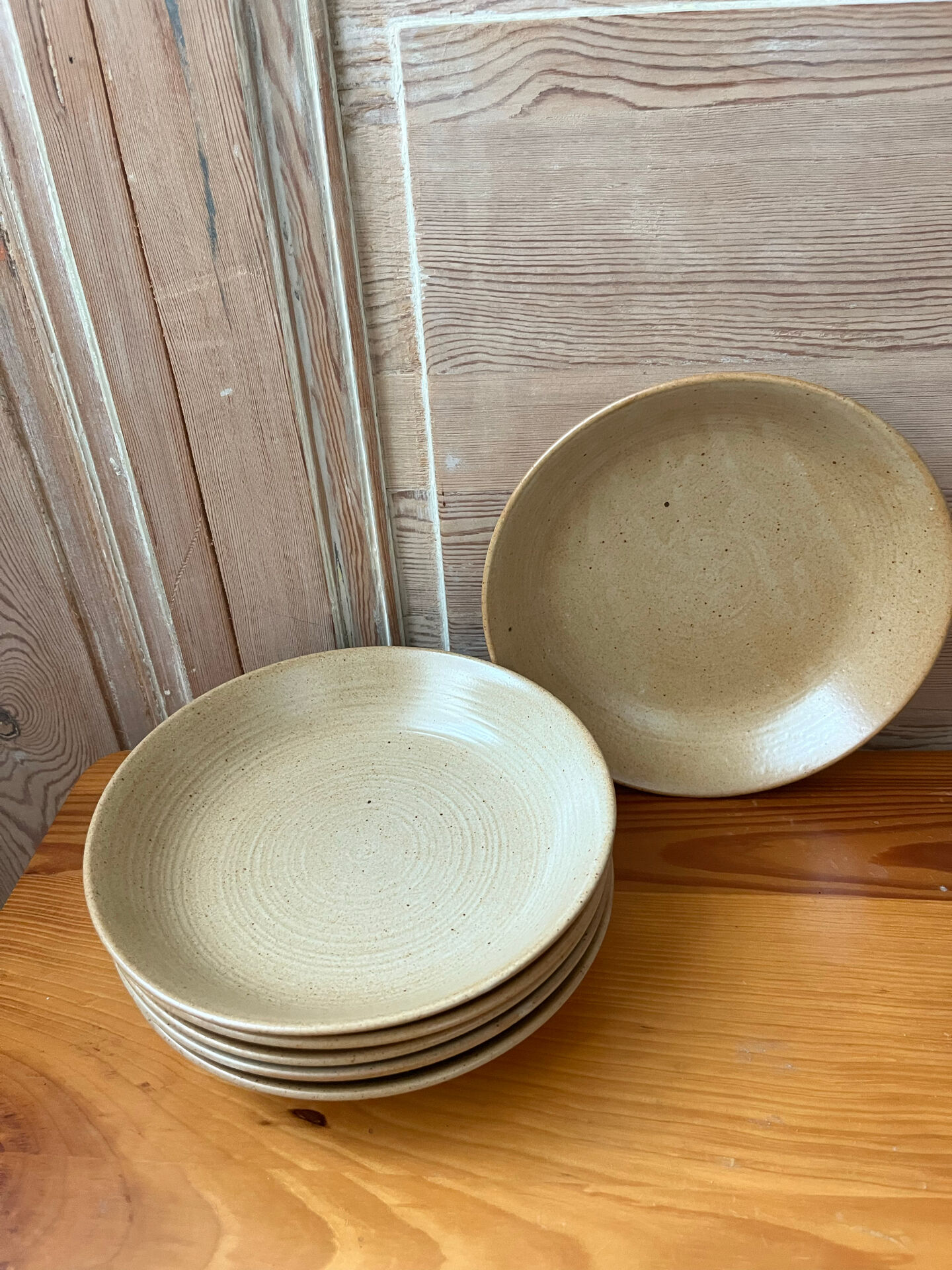 6 deep plates in stoneware