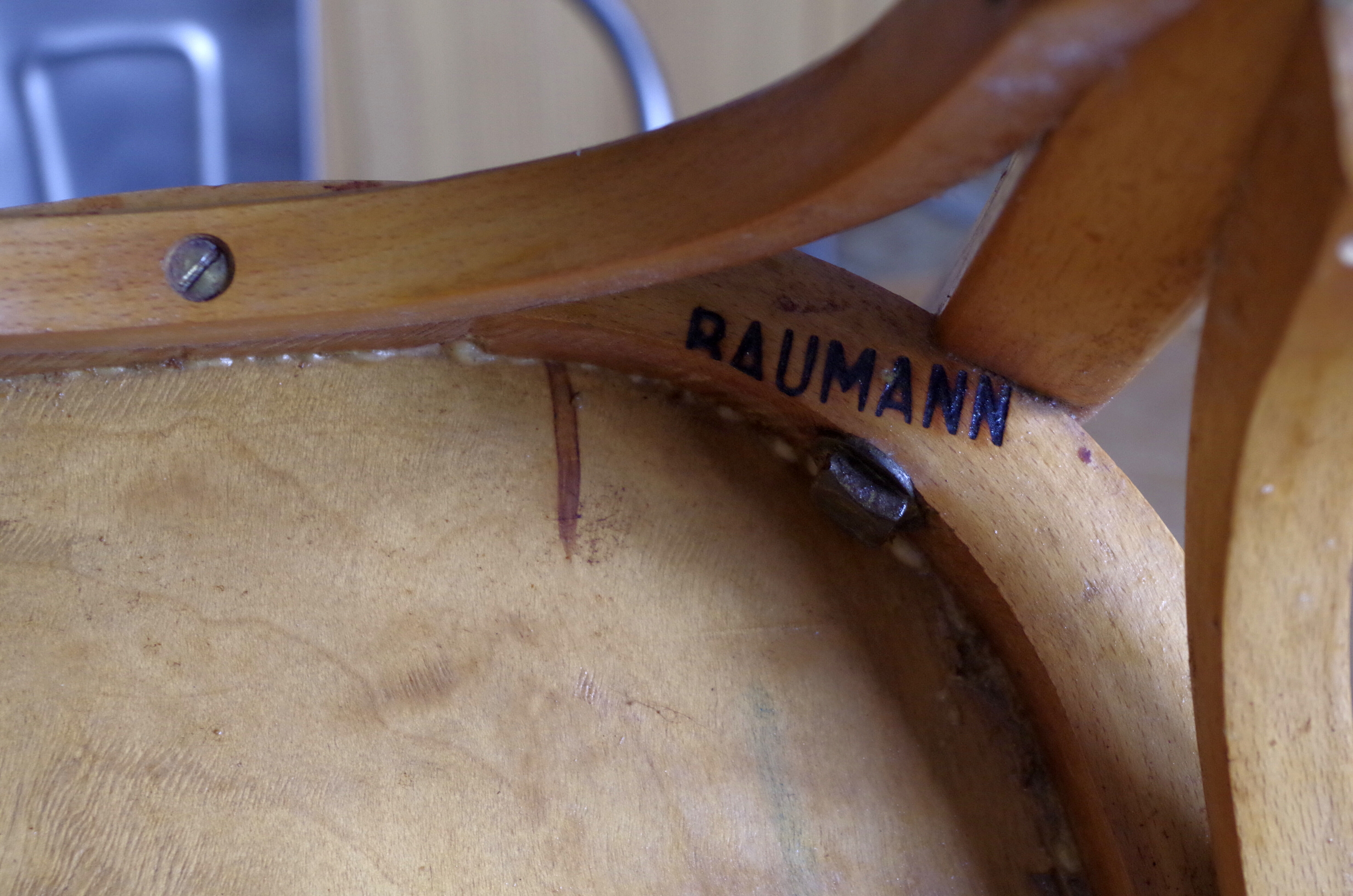 Baumann chairs in wood and formica