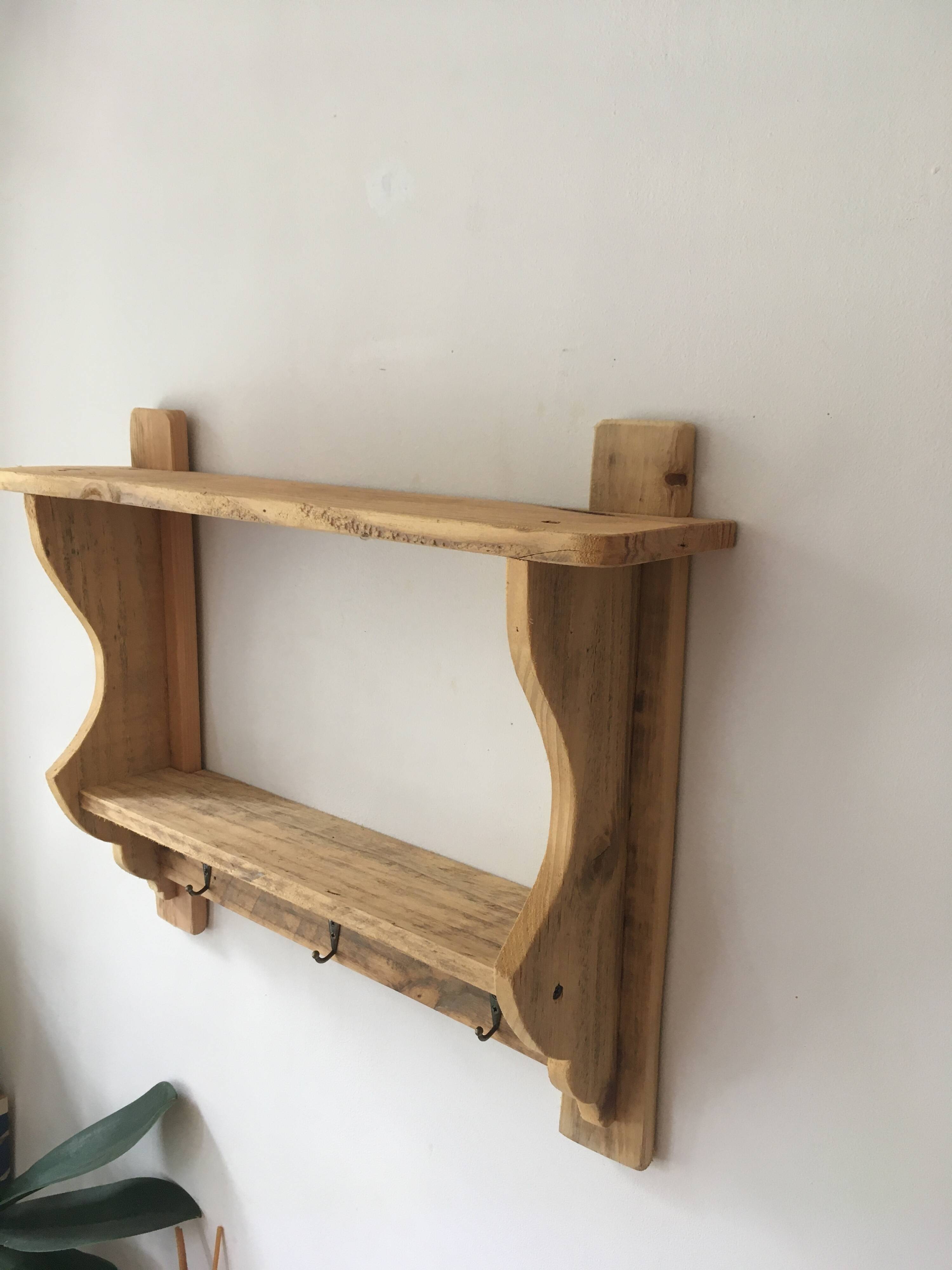 wall-mounted bakery shelf