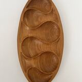 Large designer tray in solid teak - Laur Jensen, Denmark 1970