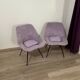Pair of furry armchairs