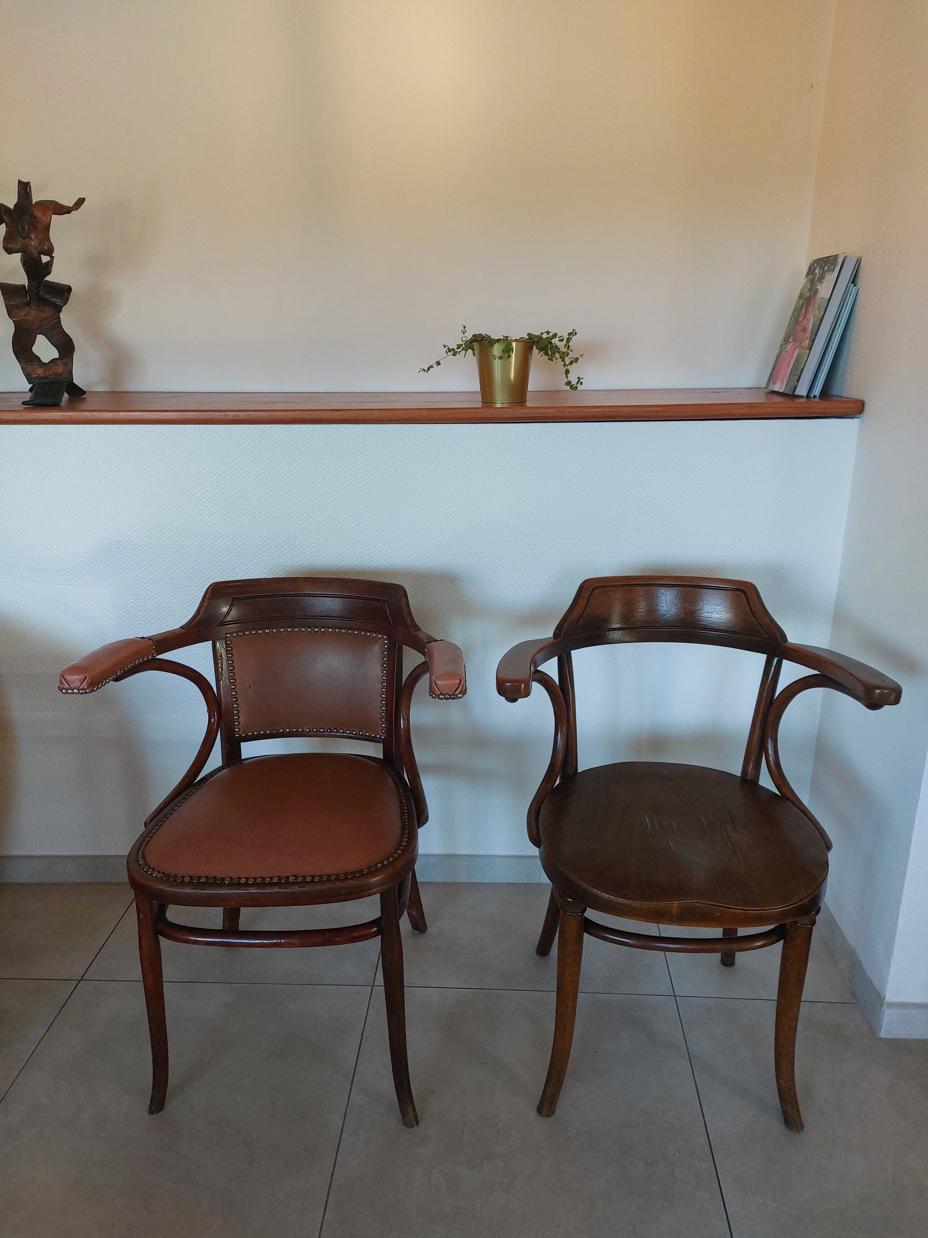 2 vintage Thonet armchairs