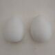 Set of 2 opaline egg-shaped half-globes