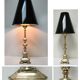 Pied de lampe bronze doré tripode hauteur 50 cm