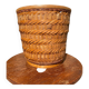 Cache pot en osier vintage