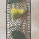 Metal basket with 4 wicker compartments