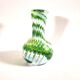 Murano vase in blown glass with green filigree, vintage 1960.