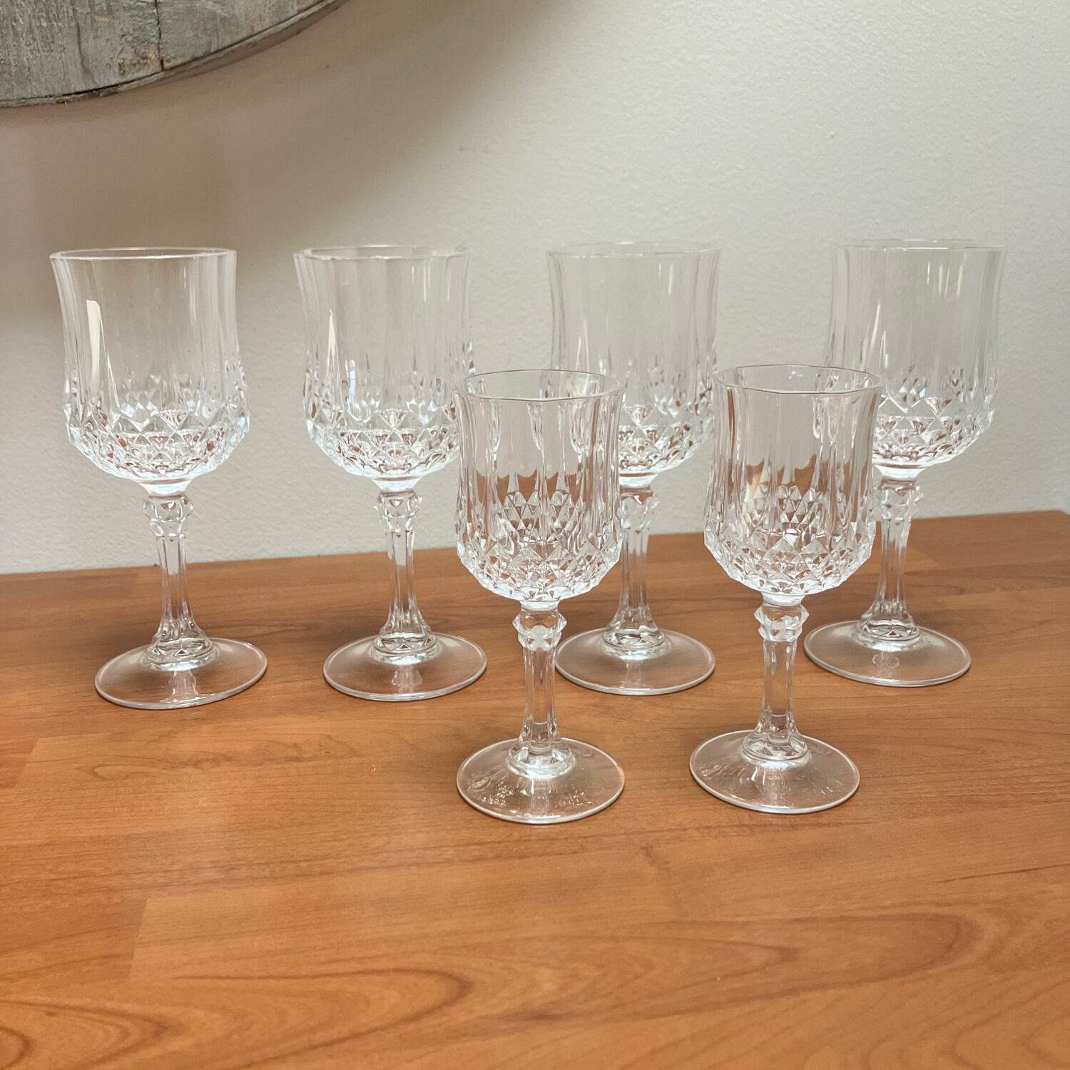 6 Verres à Pied En Cristal D'Arques – 70ml, Bon état, Avec Boîte D'origine