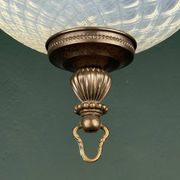 Vintage Blue Murano Sphere Pendant Lamp, Italy, 1970s