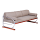 Bauhaus Sofa in Chrome and Backhausen Fabric attributed to R. Slezák, Czech, 1930s