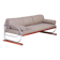 Bauhaus Sofa in Chrome and Backhausen Fabric attributed to R. Slezák, Czech, 1930s