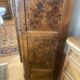 Bressane wardrobe with arched cornice, walnut and fresne magnifying glass.