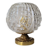 Art Deco bronze and glass lamp