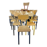 Set of 16 school chairs