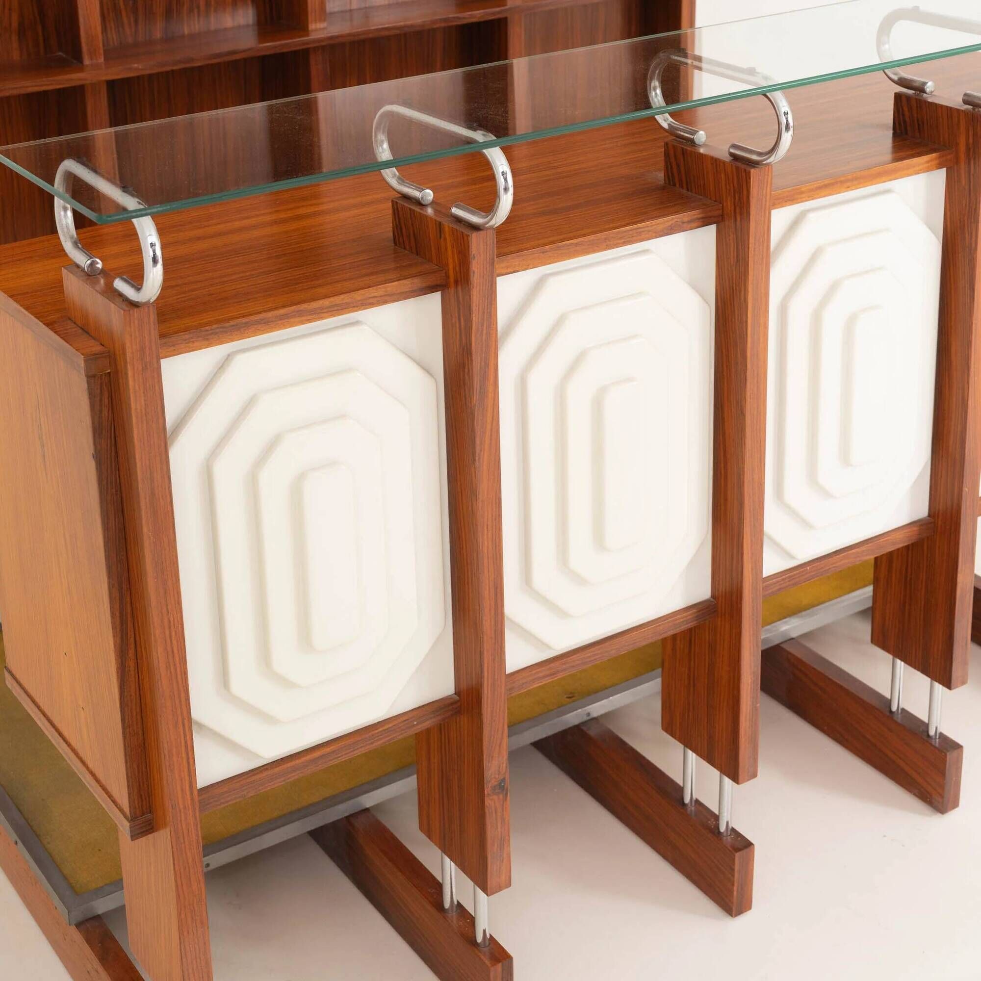 Rare Italian Bar Unit with Stools