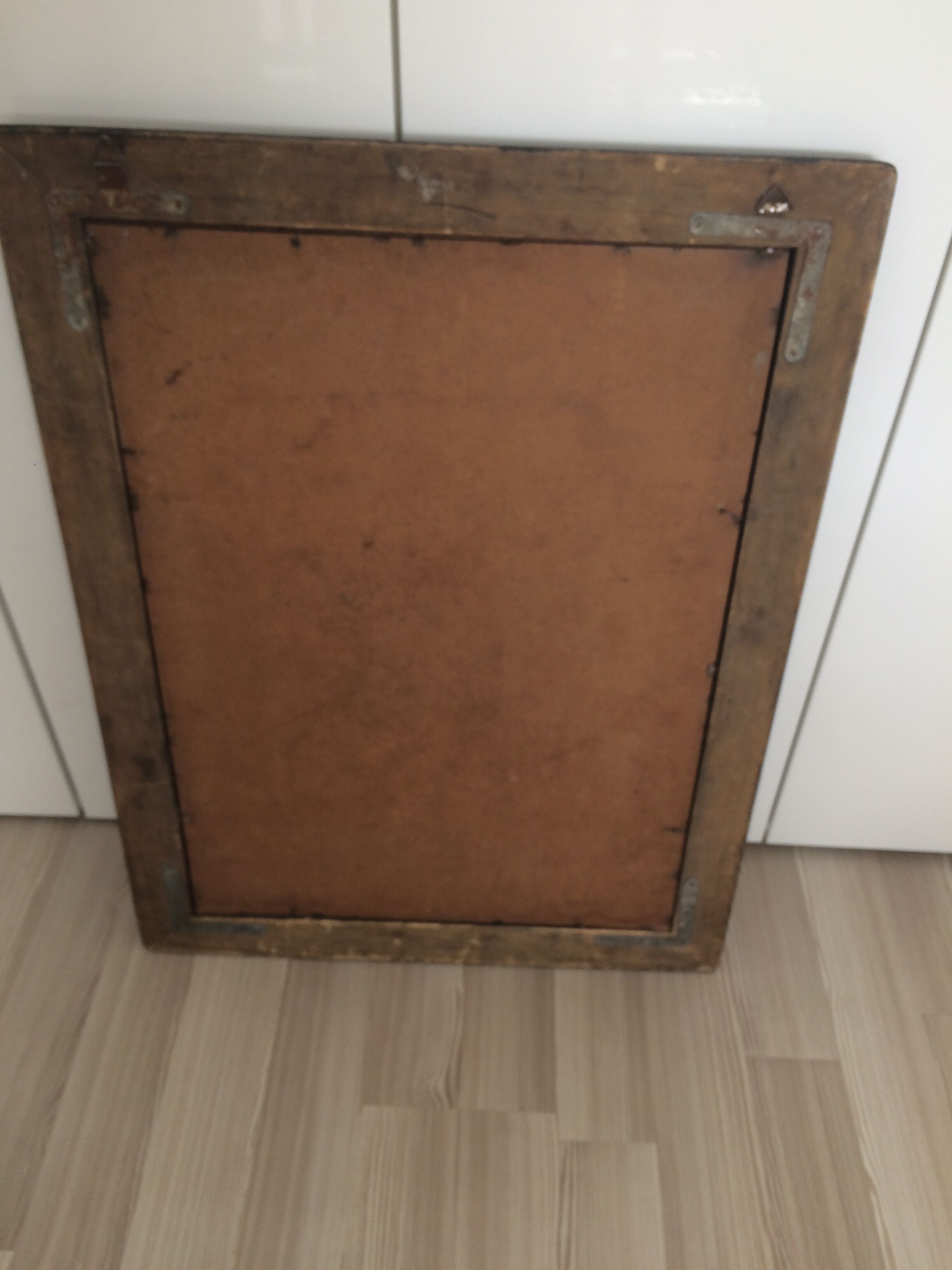 Former mirror black with gold edging 62x82cm