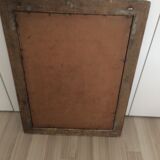 Former mirror black with gold edging 62x82cm