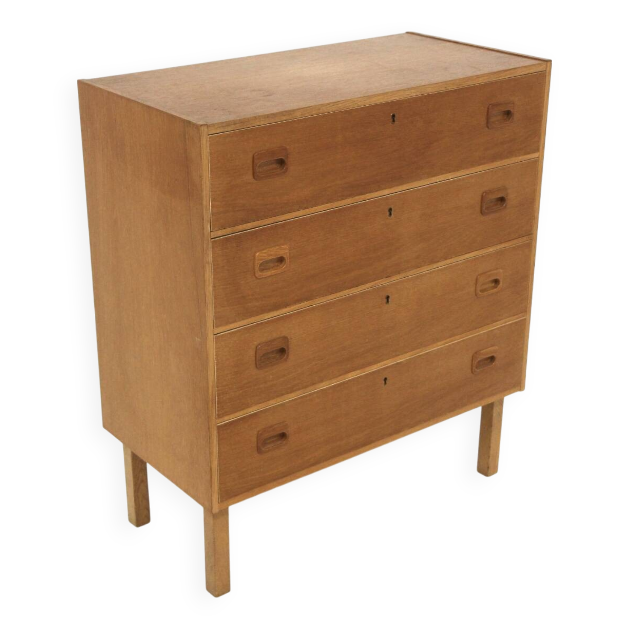 Scandinavian oak chest of drawers, bedside table, Sweden, 1970