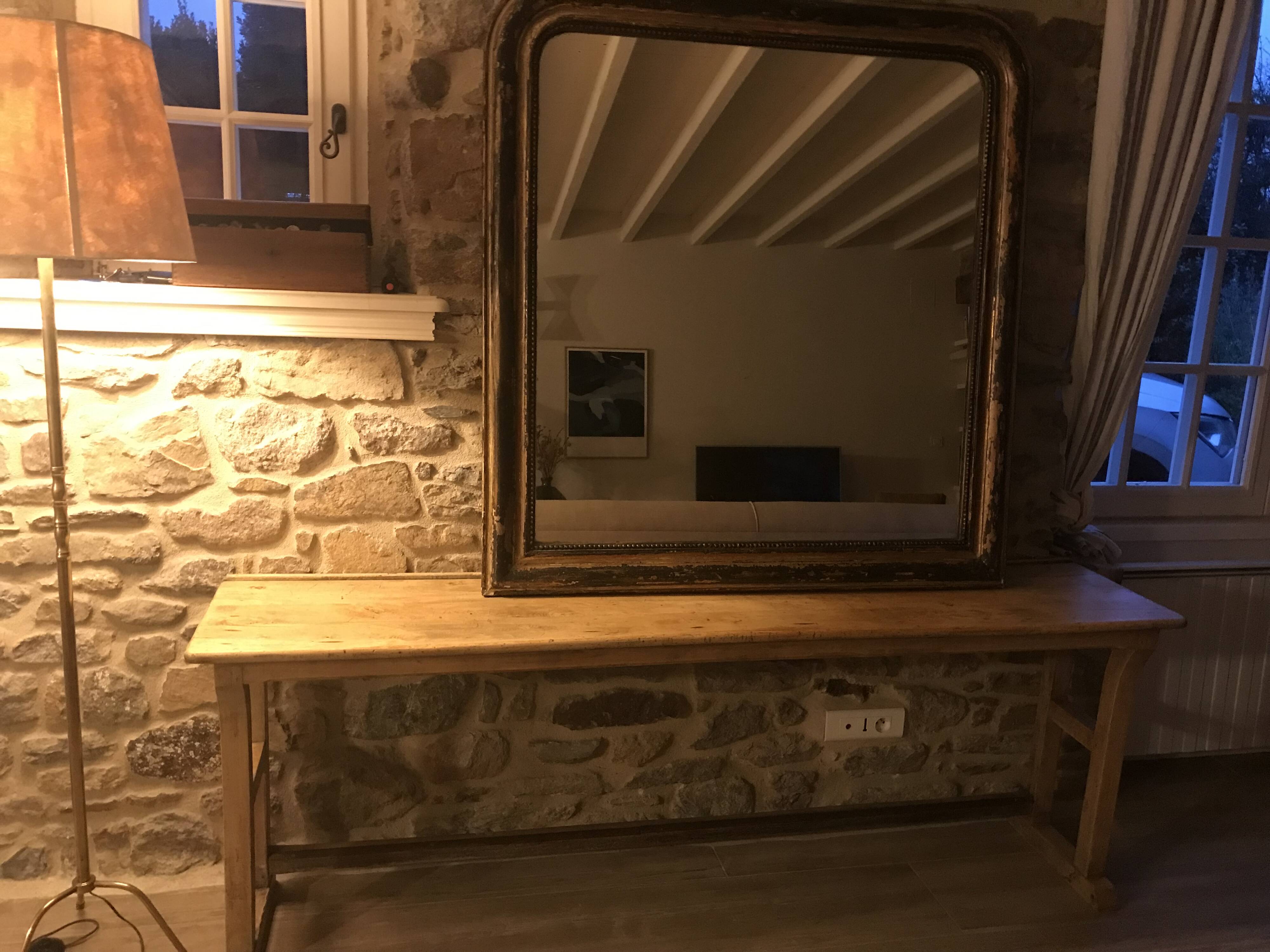 Large black Louis Philippe mirror