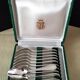 Coffret de 12 cuillères à moka Métal argenté Décor perlé