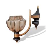 Art Deco metal glass wall sconce lamp