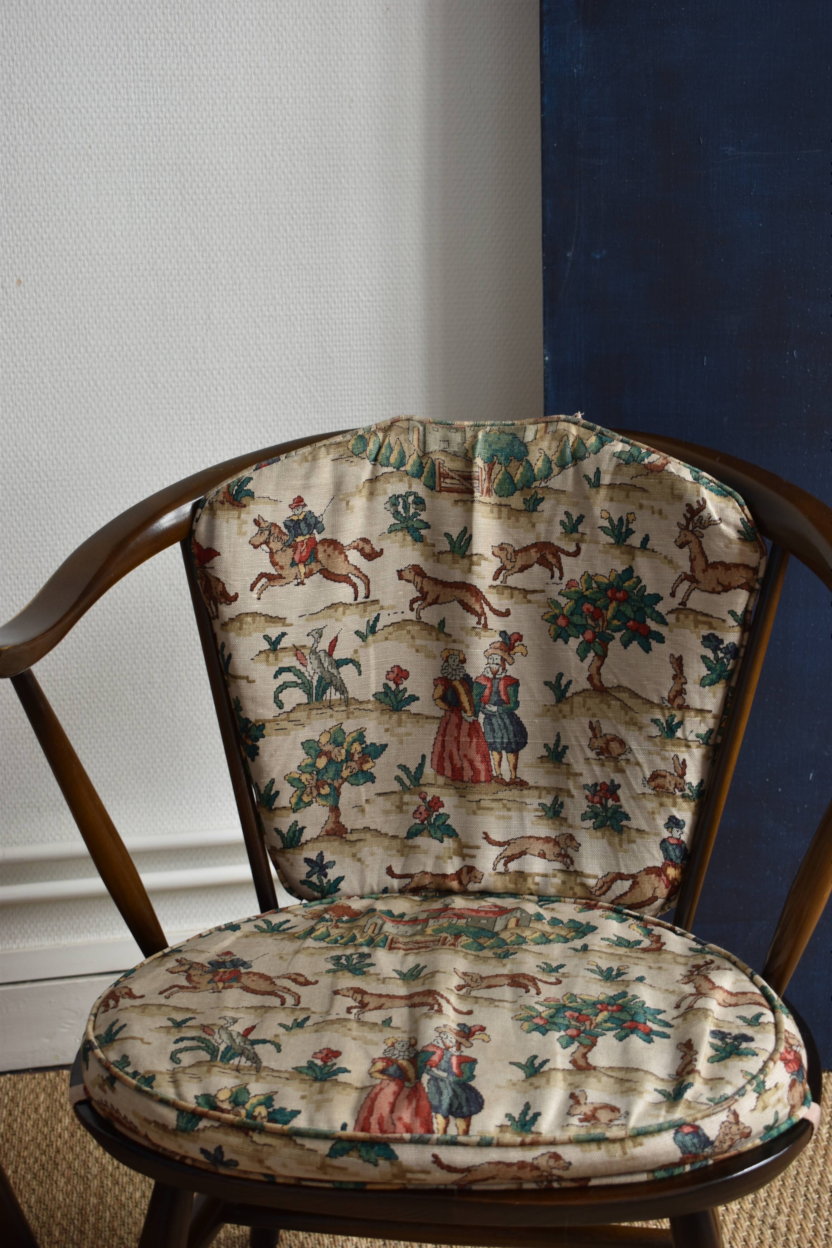 Vintage Ercol Buckingham armchairs