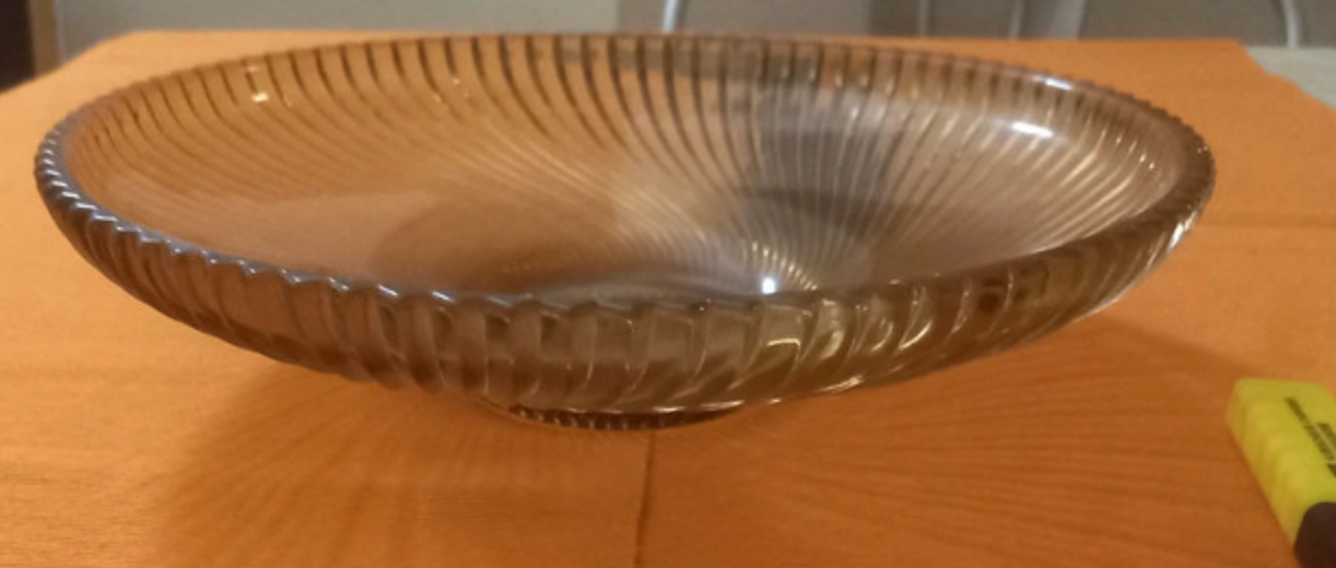 Bol Saladier Arcopal En Verre Fumé - Petit Modèle - Occasion Bon État