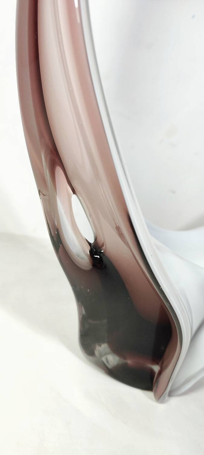 Centro de mesa de cristal de Murano. Italia, 1980s.