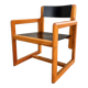 André Sornay armchair in solid pine and black lacquer – circa 1960