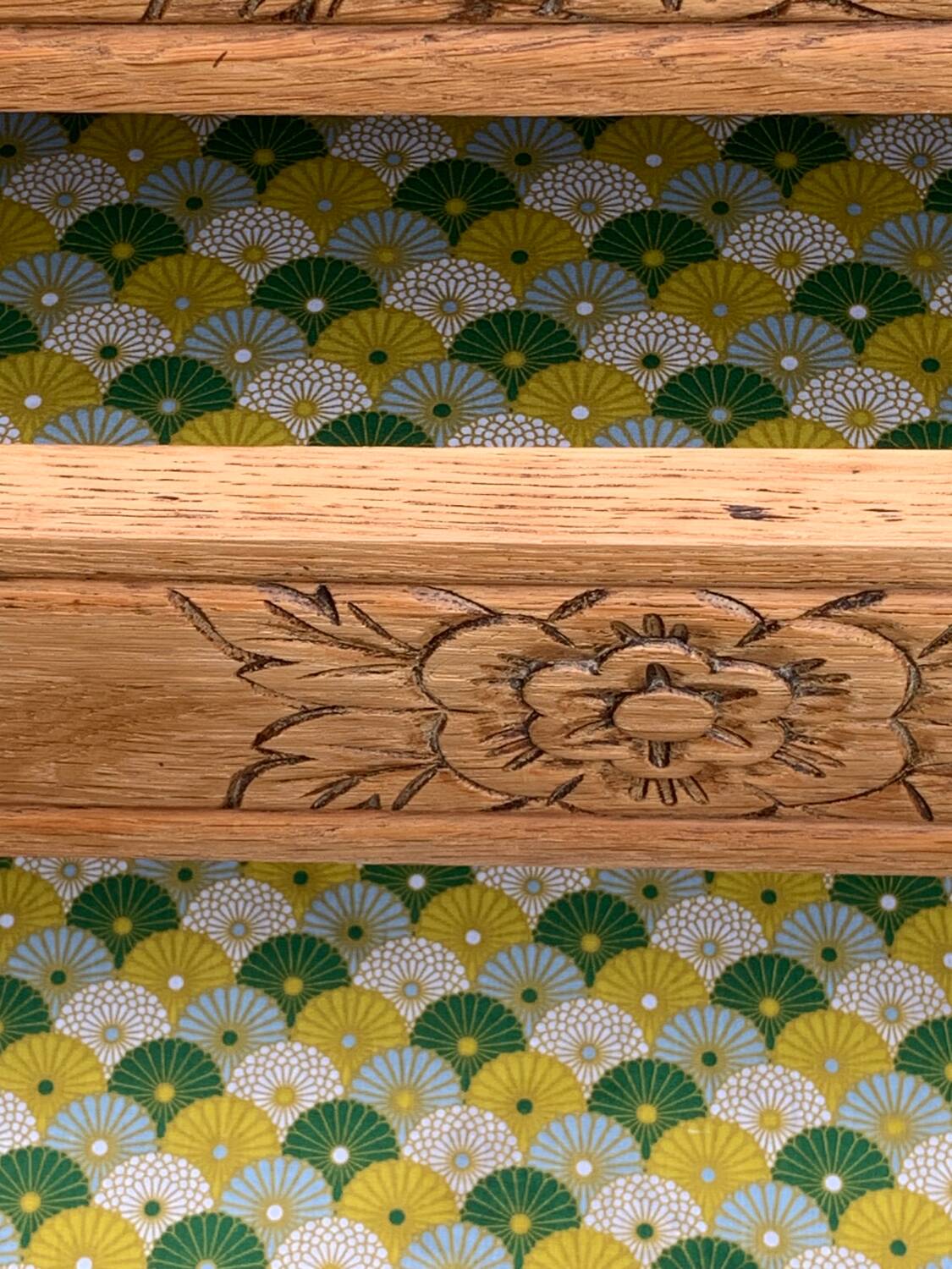 Art deco raw oak chest of drawers 1930