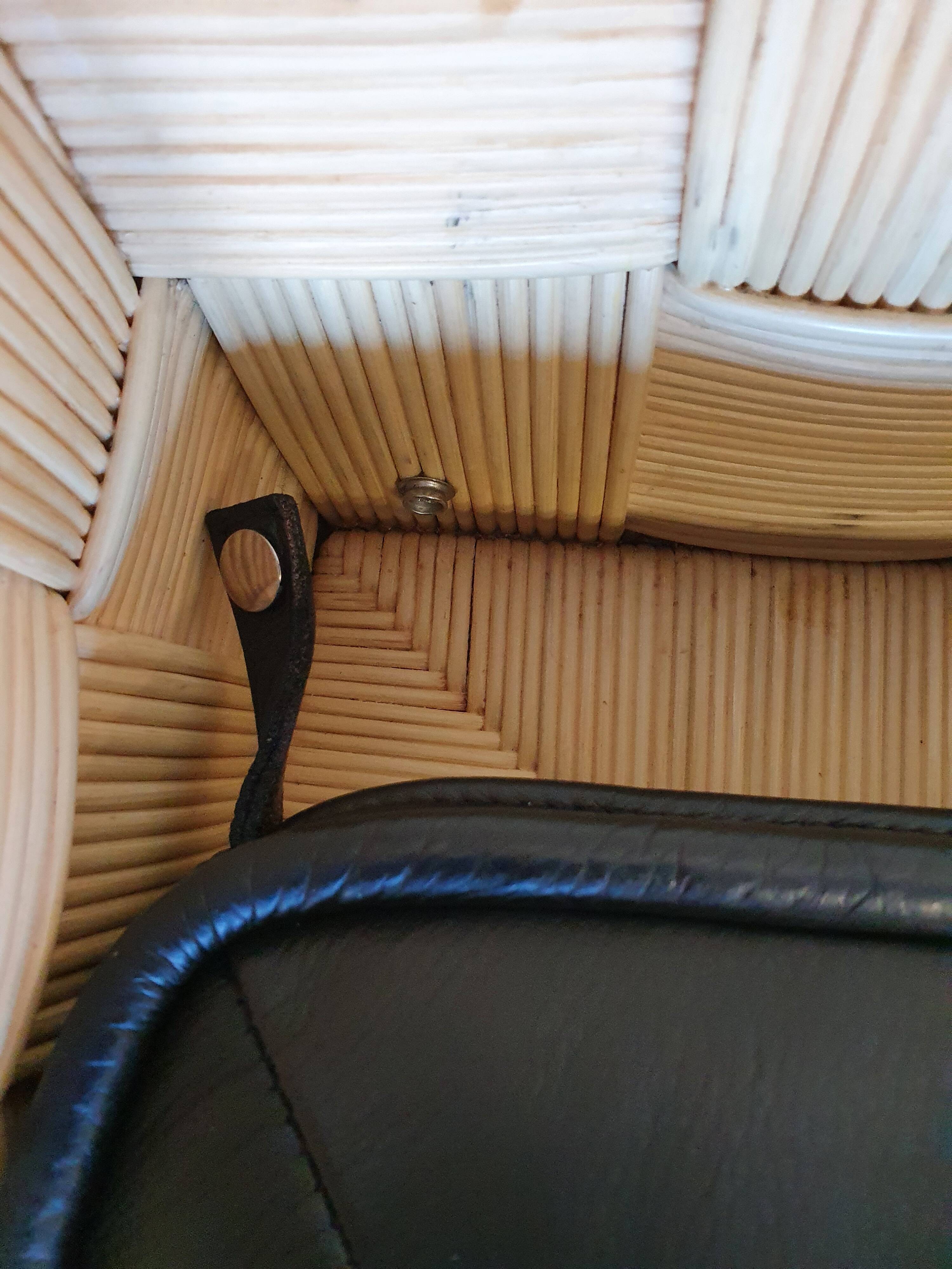 Donghia Block Island chairs 1990s original leather seats. 5 x armrests, 2 x without by John Hutton