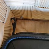 Donghia Block Island chairs 1990s original leather seats. 5 x armrests, 2 x without by John Hutton