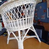 Vintage rattan children's armchair