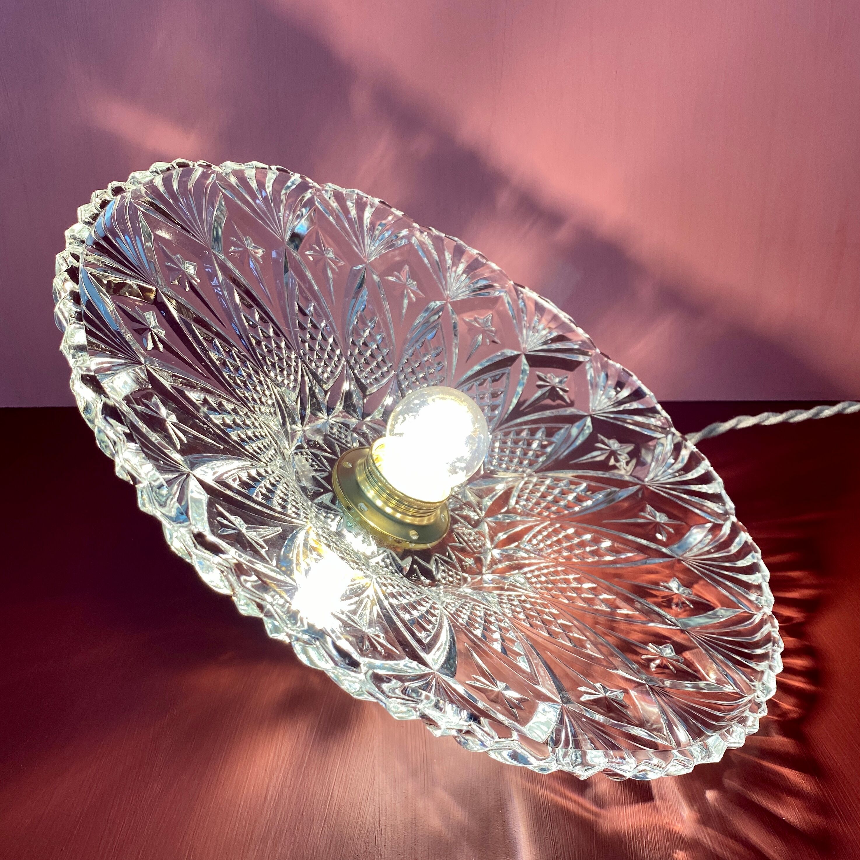 Vintage glass lampshade pendant lamp