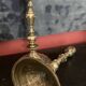 Pair of candlesticks or torches - gilded bronze.