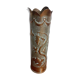 Shell casing vase carved into the trenches