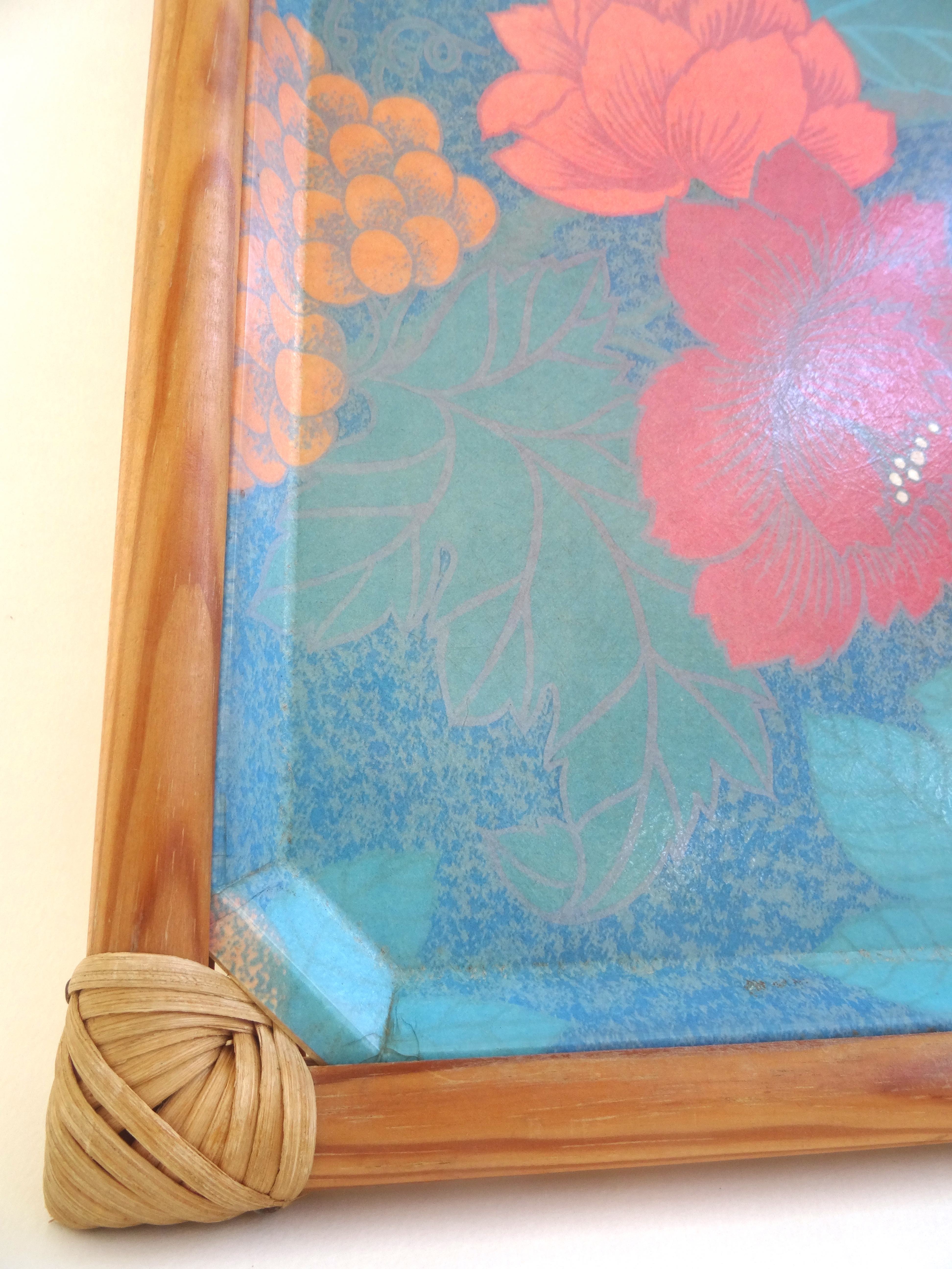 Bamboo and fiberglass tray