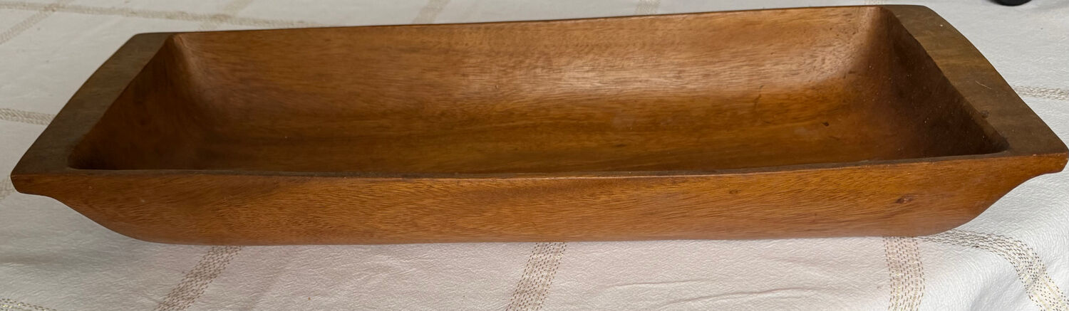 Large rectangular wooden tray