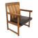leather and oak armchair, Ferdinand Lundqvist, Sweden, 1960