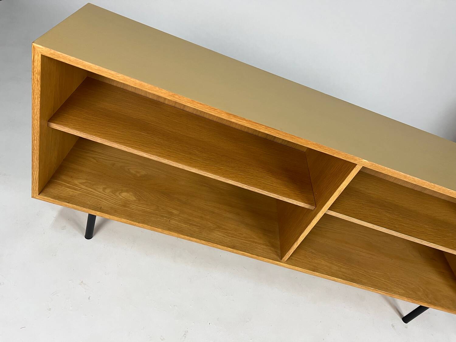 Vintage shelf sideboard lowboard bookcase WK oak mid-century