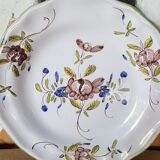 Earthenware plate decoration flowers