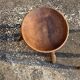 Brutalist walnut stool pair