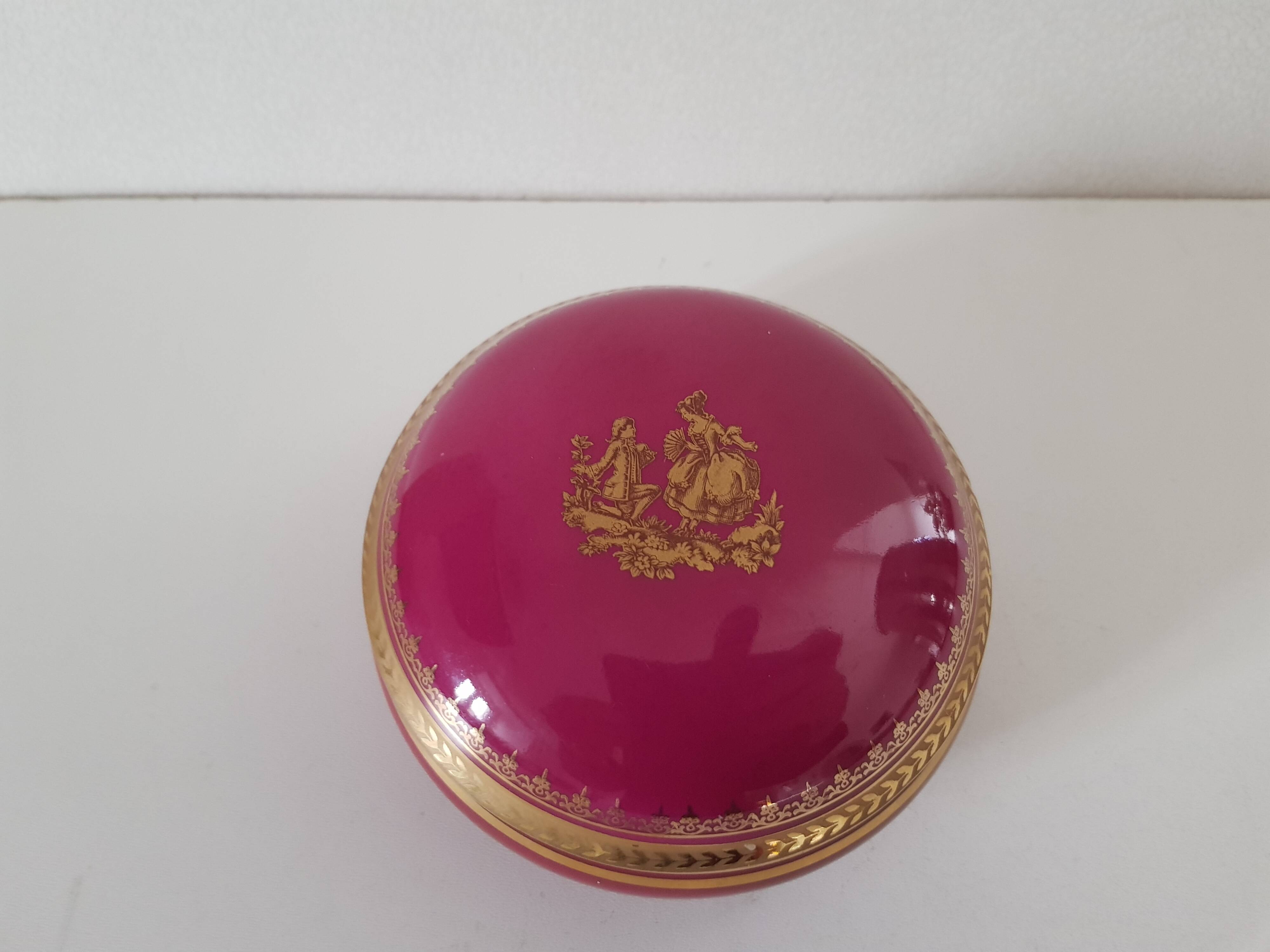Jewelry box / candy box in Limoges Porcelain - Gaumot Labesse